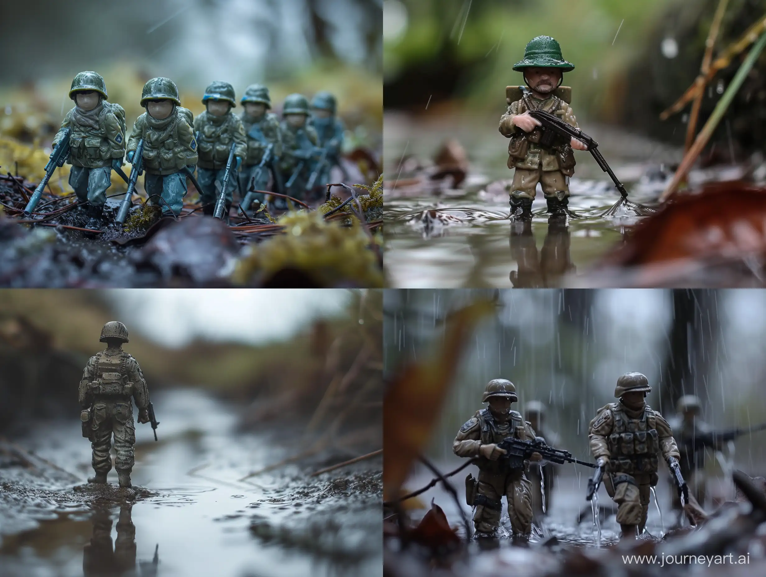 Plasticine-Army-Marching-Through-Cold-Climes-in-the-Rain