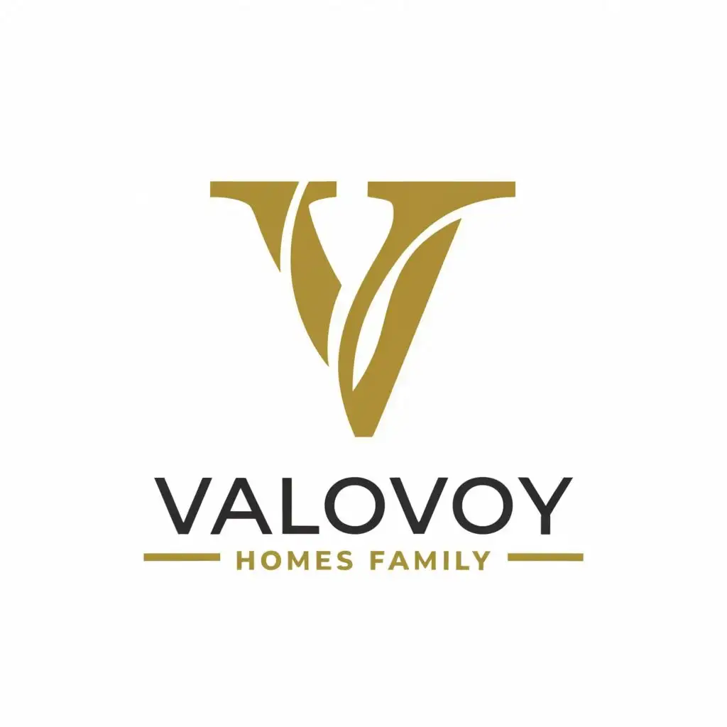 logo, V, with the text "Valovoy", typography, be used in Home Family industry