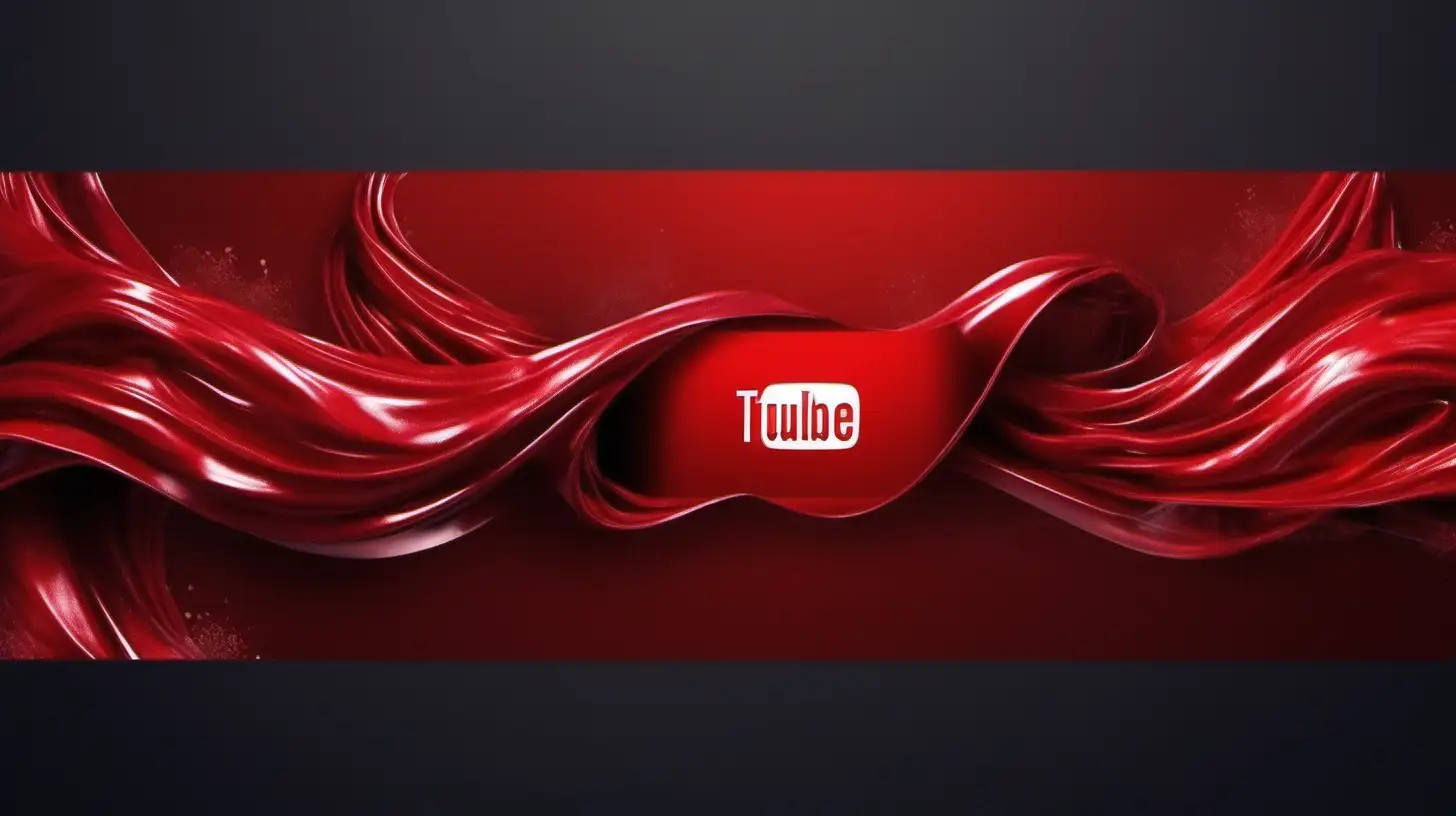 youtube banner novelist channel, include scarlet red color