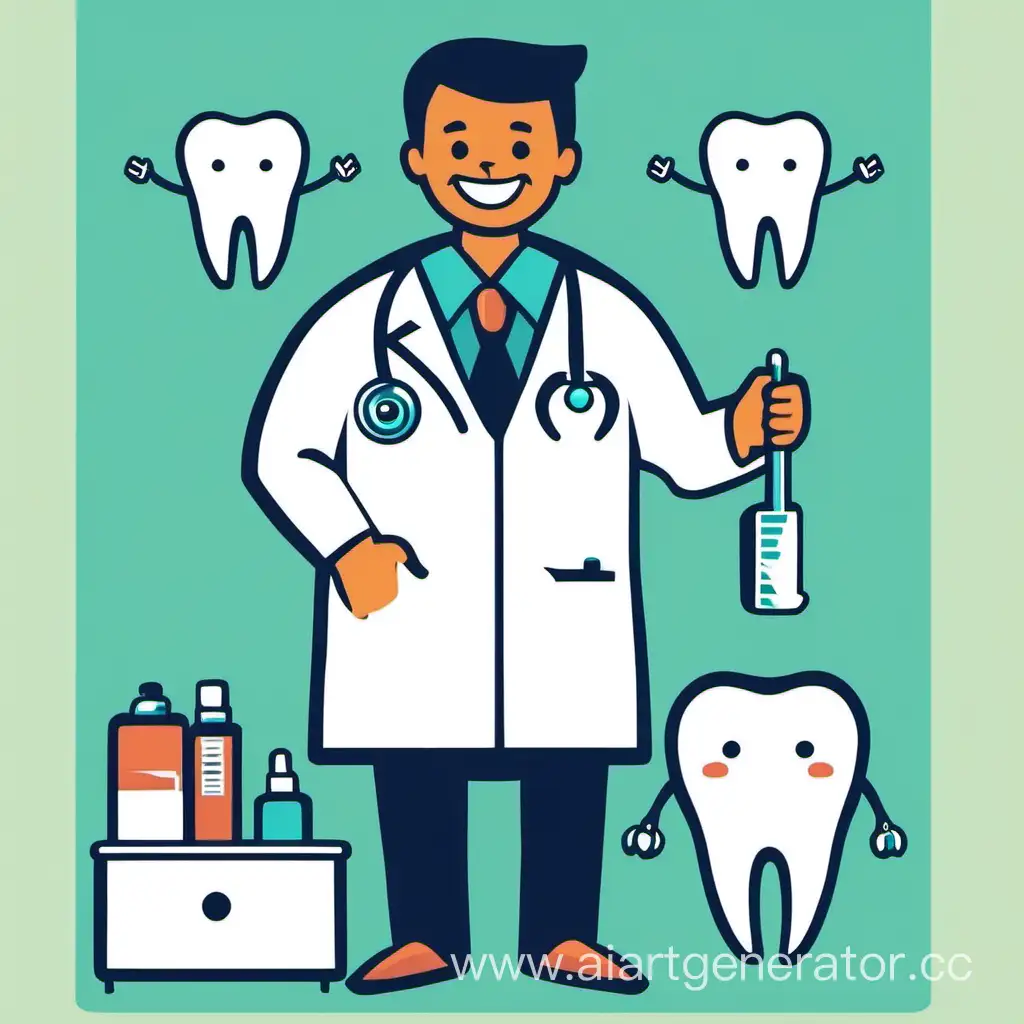 Dentist doctor invite to treatment
