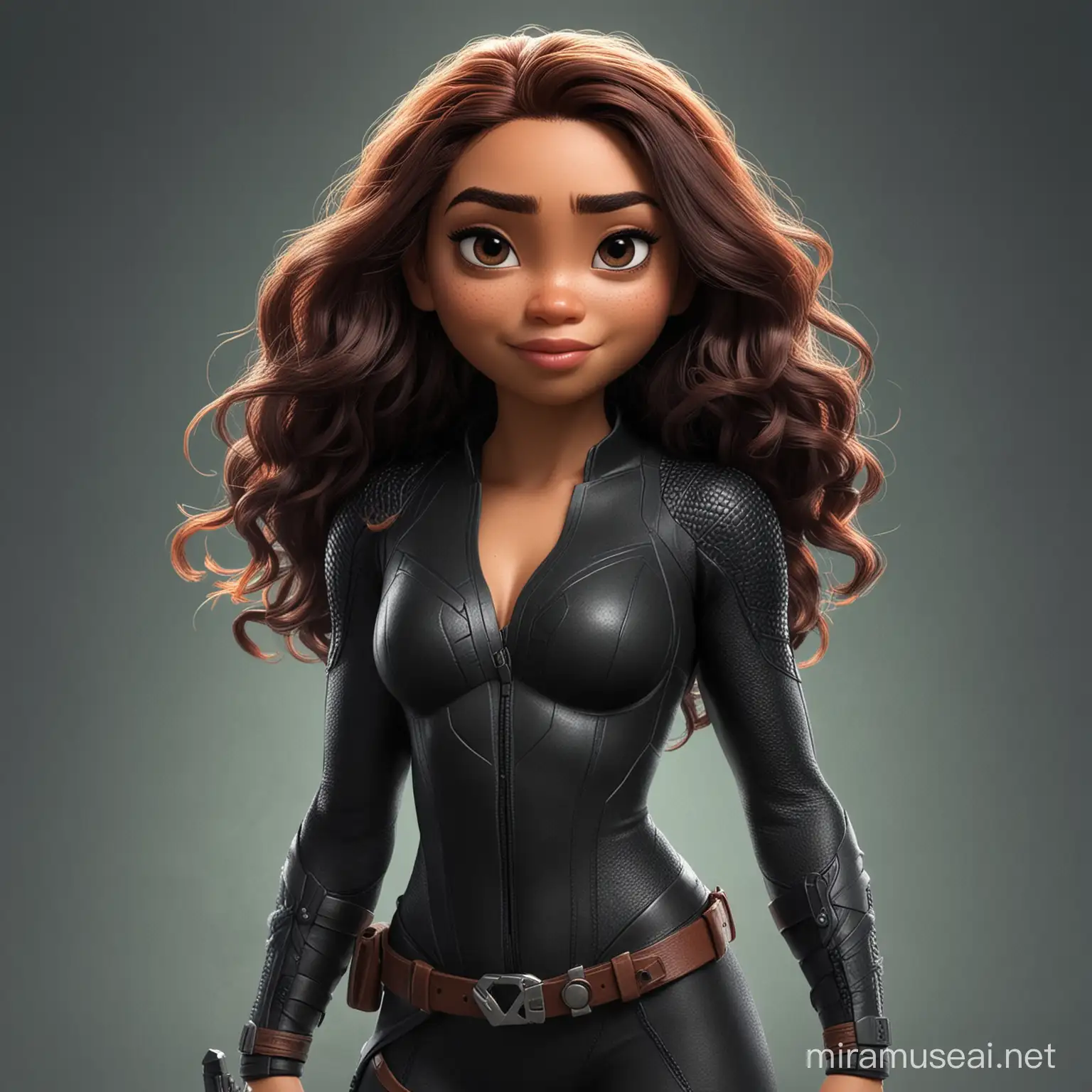 Moana Cosplays as Black Widow for Marvel Fan Event