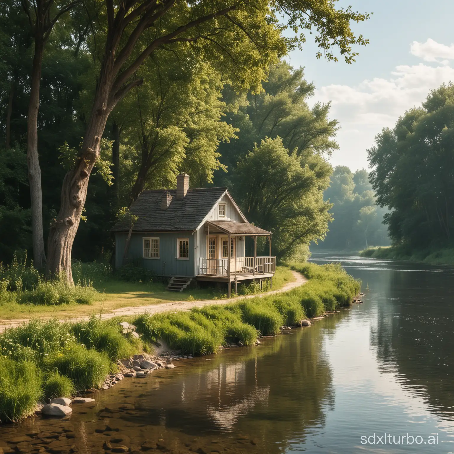 The small house by the river