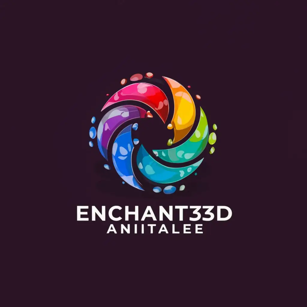 a logo design,with the text "Enchant3D AniTale", main symbol:3d animation story video,Moderate,be used in Entertainment industry,clear background