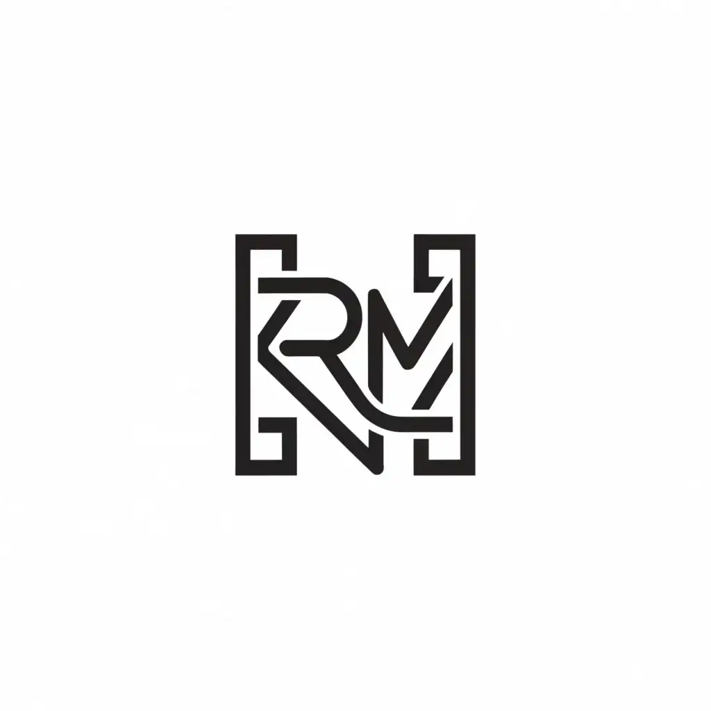 a logo design,with the text "RM", main symbol:KANJI CHARACTERS,complex,be used in Education industry,clear background