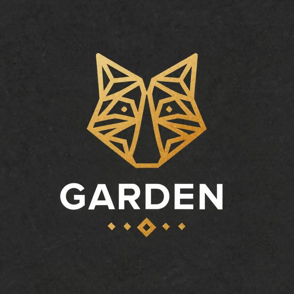 a logo design,with the text "GARDEN", main symbol:WOLF,Moderate,be used in Technology industry,clear background