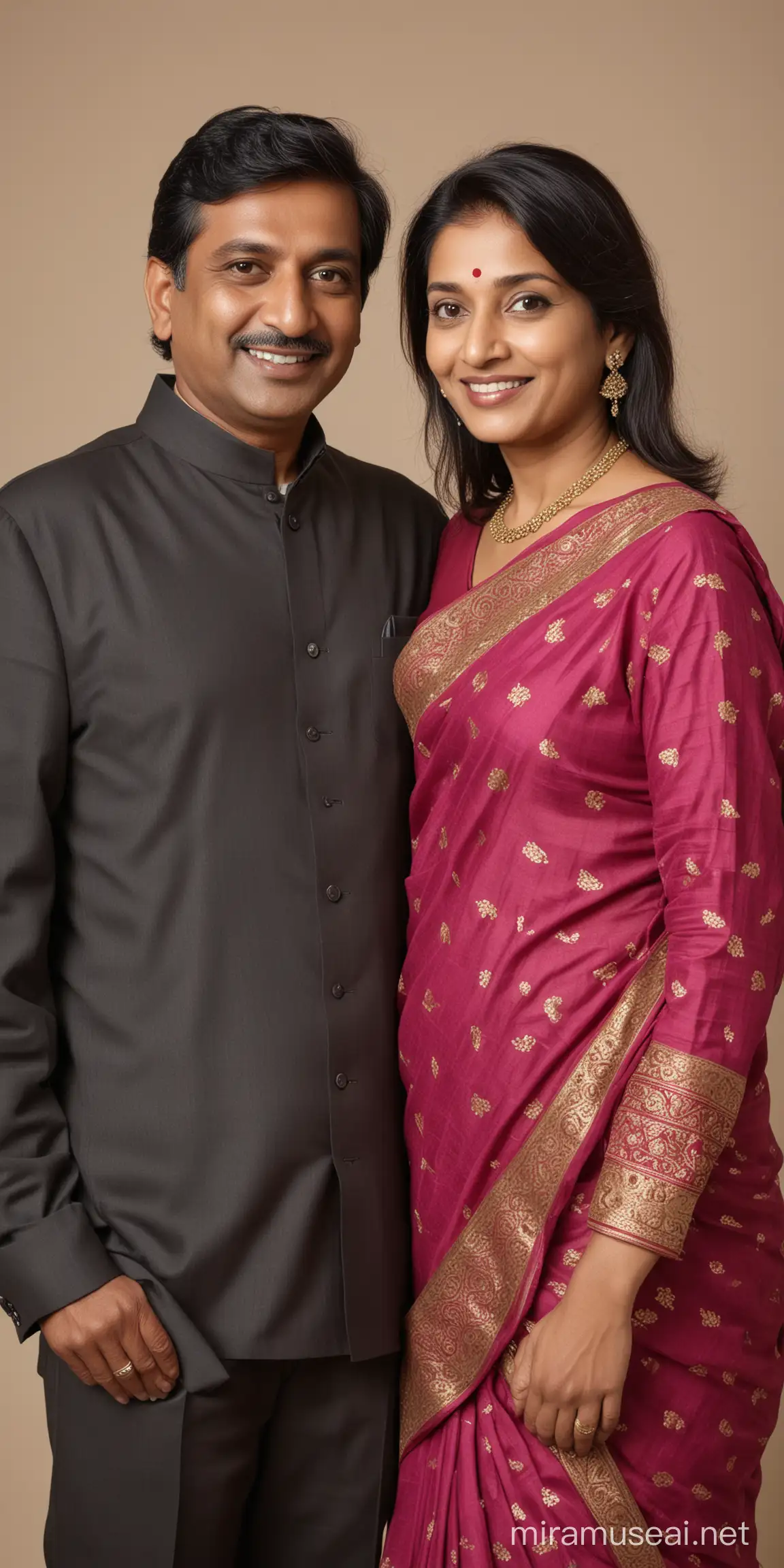 Middle aged Indian couple 