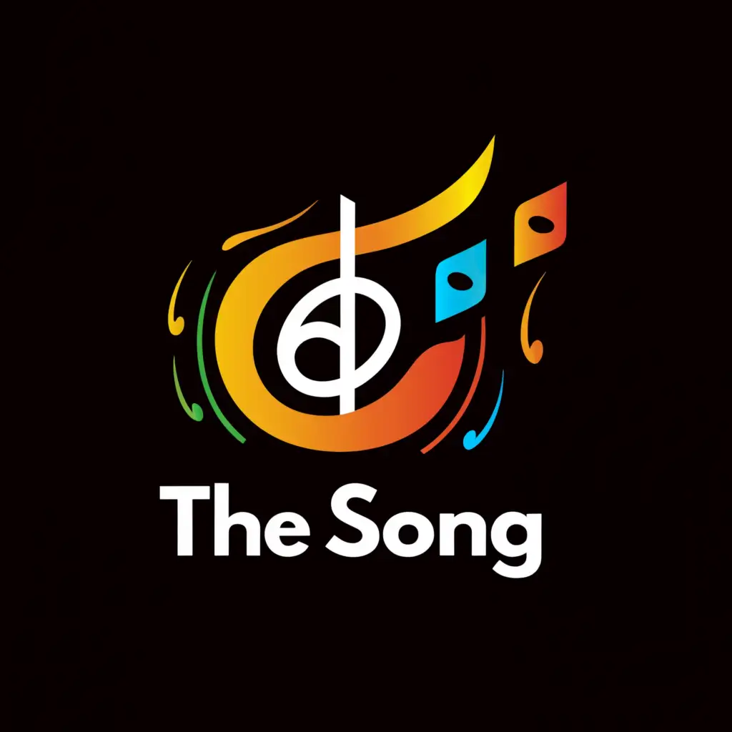 a logo design,with the text "The Song", main symbol:music notes, mic and notes song,Moderate,be used in Events industry,clear background