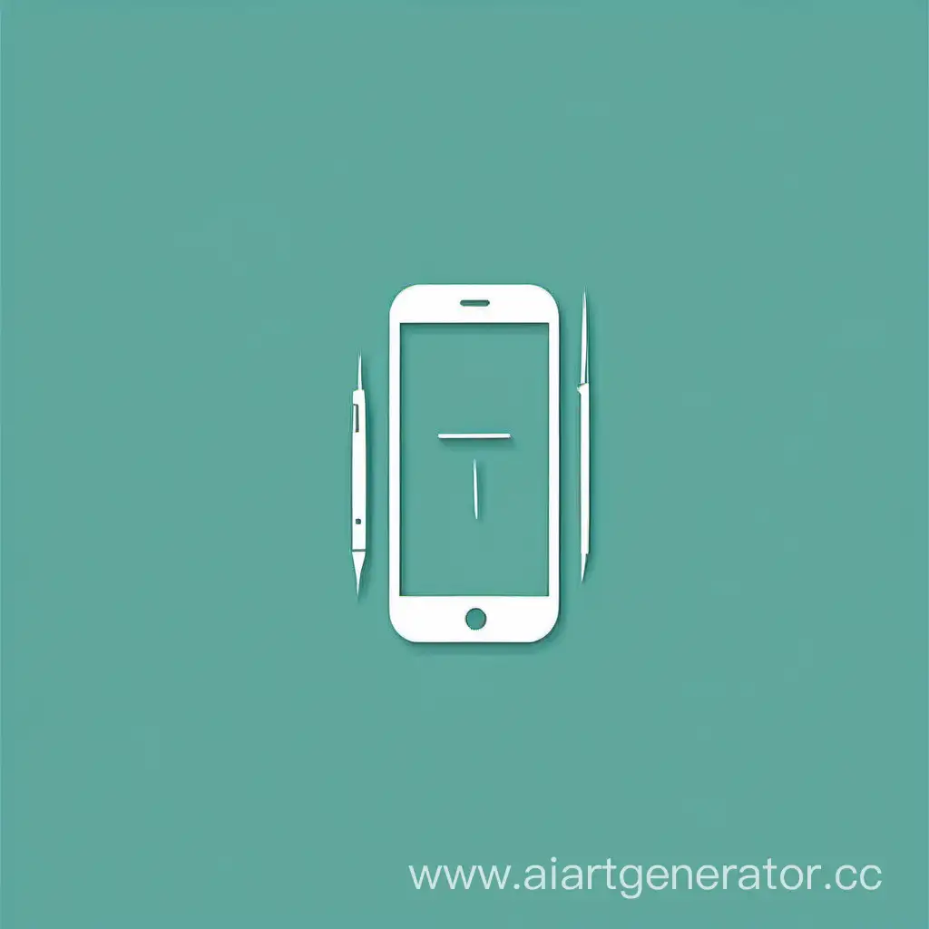 smartphone logo repair 2 d in minimalism style