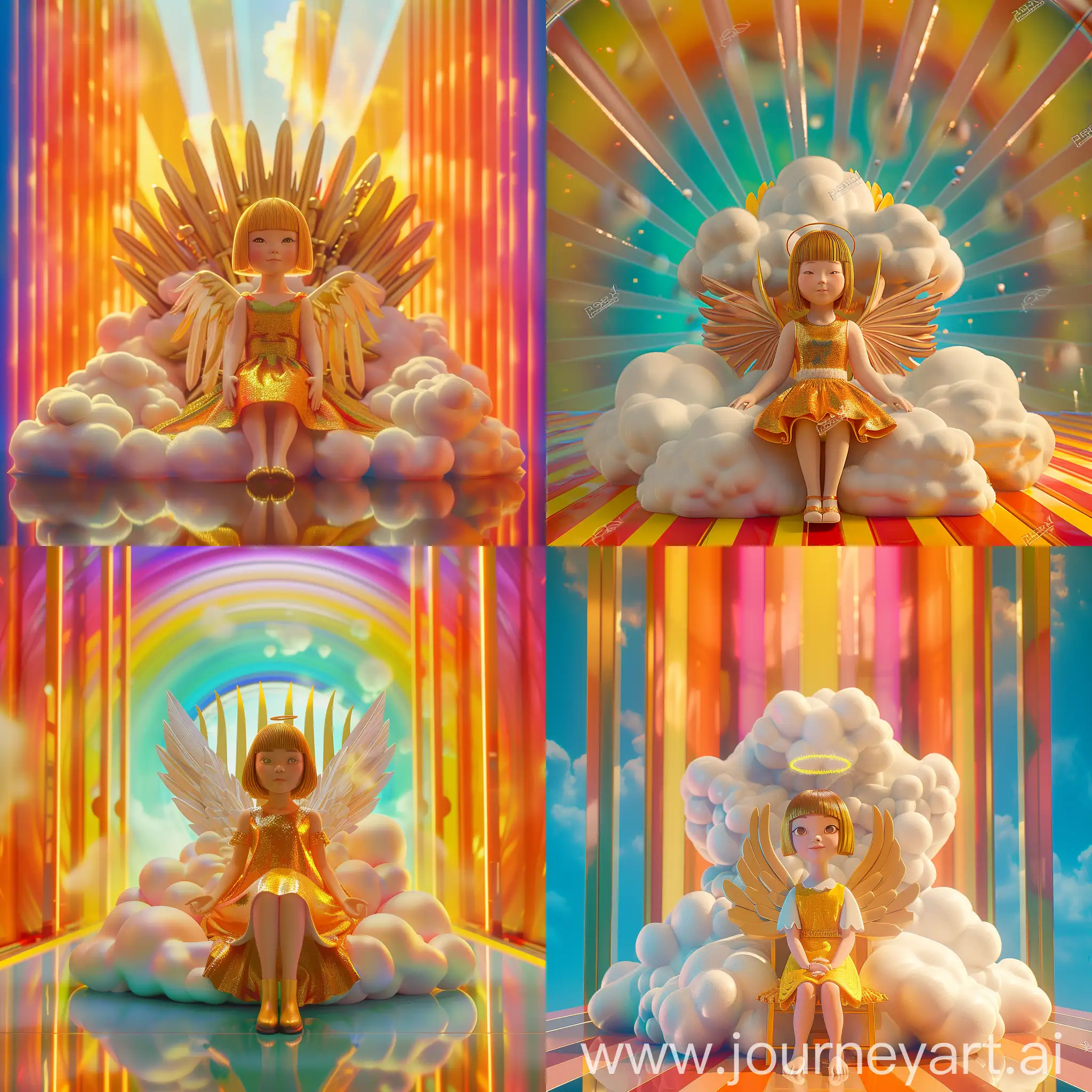 Cloud-Throne-Angel-in-Golden-Gradient-Gown