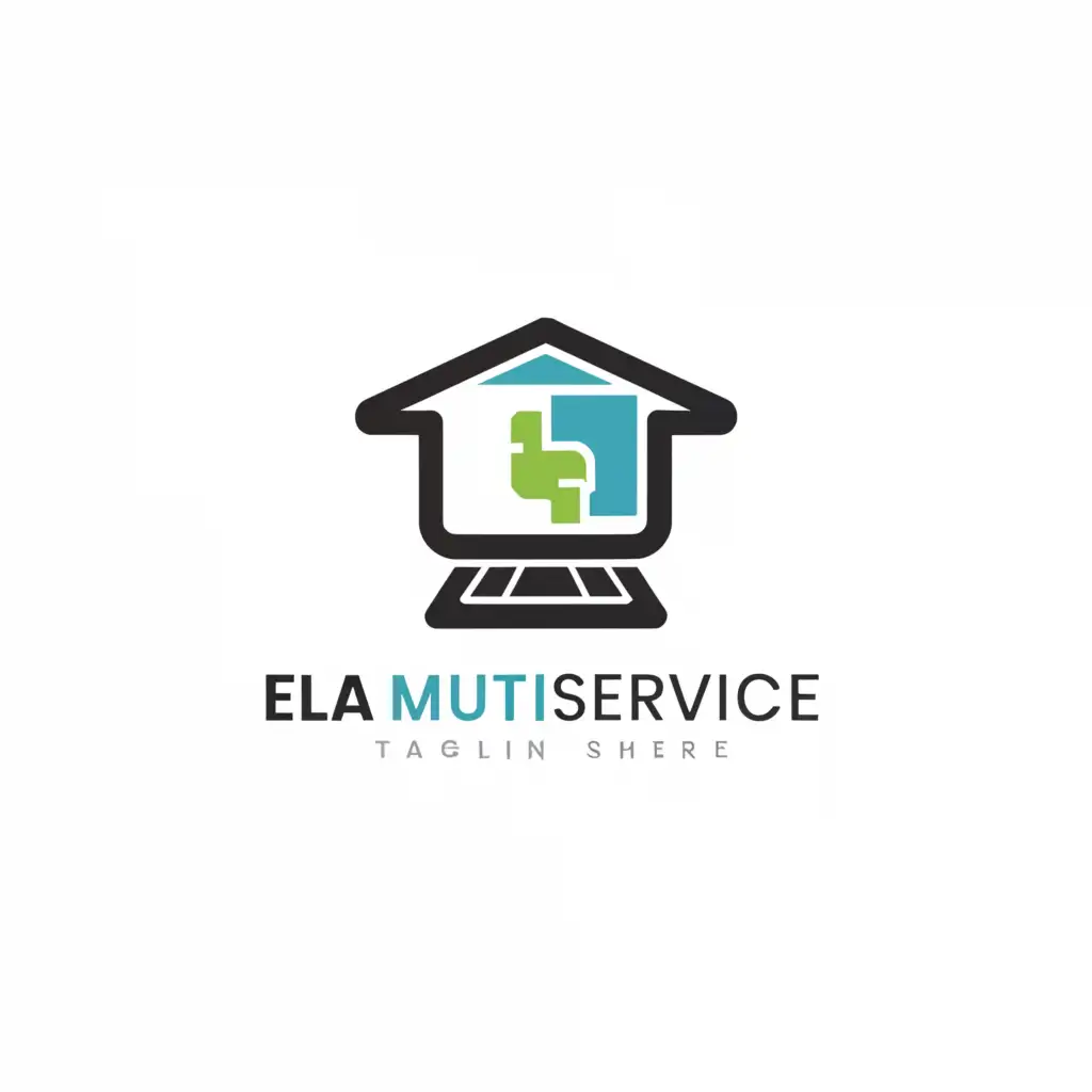 a logo design,with the text "ELA MULTISERVICES", main symbol:Office design,Moderate,be used in Internet industry,clear background
