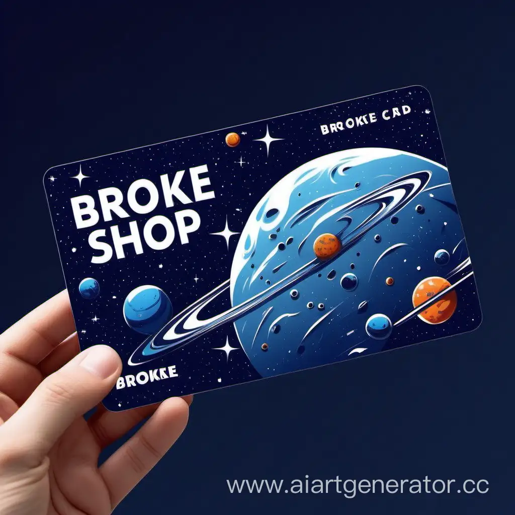 BROKE-SHOPs-SpaceThemed-Discount-Plastic-Card