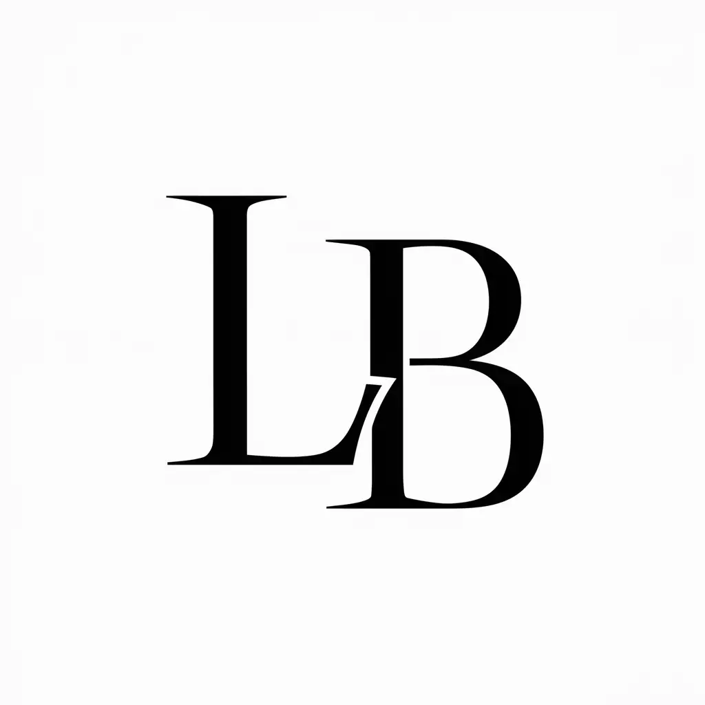 logo with the word "L B" white background