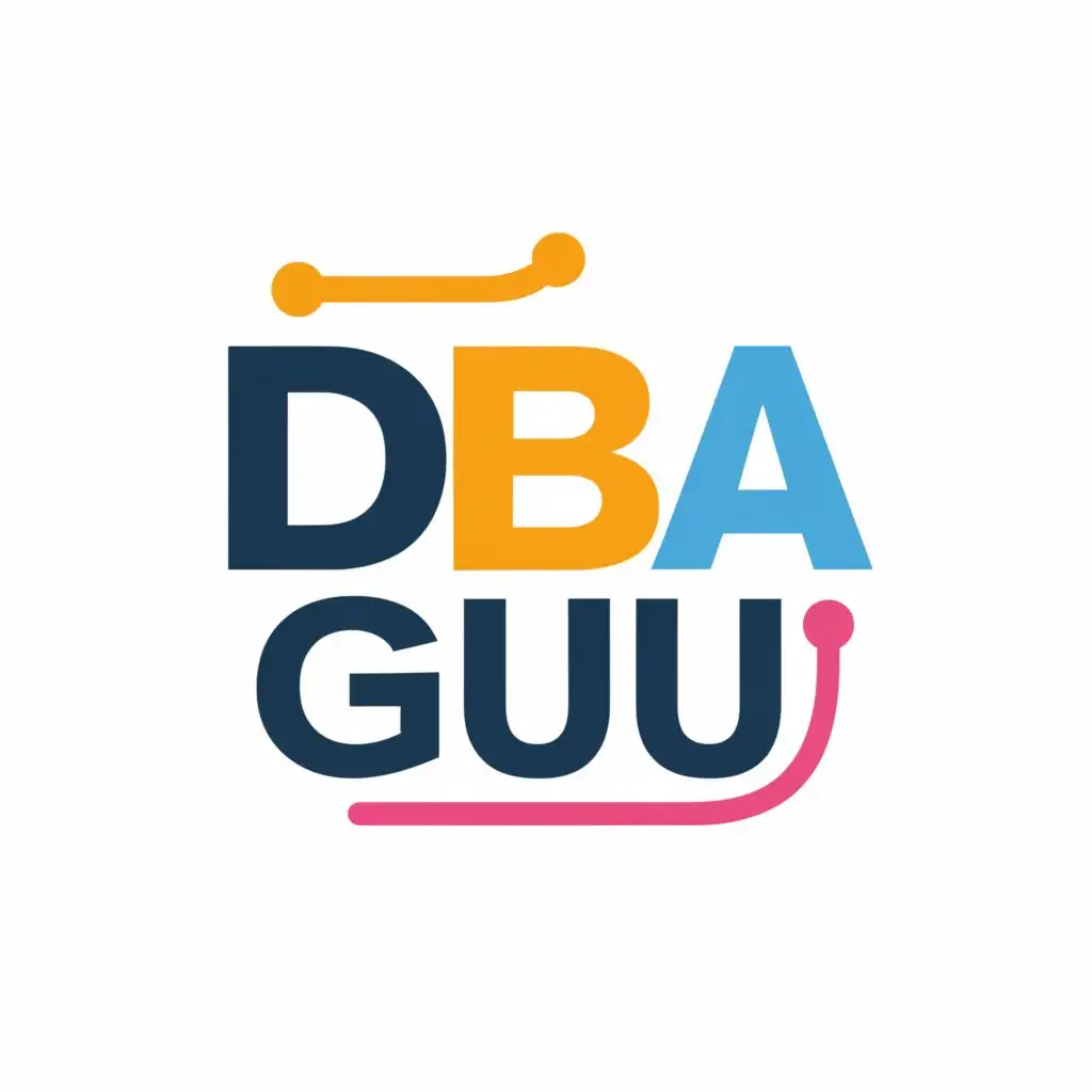 logo, education, with the text "DBA GURU", typography, be used in Technology industry