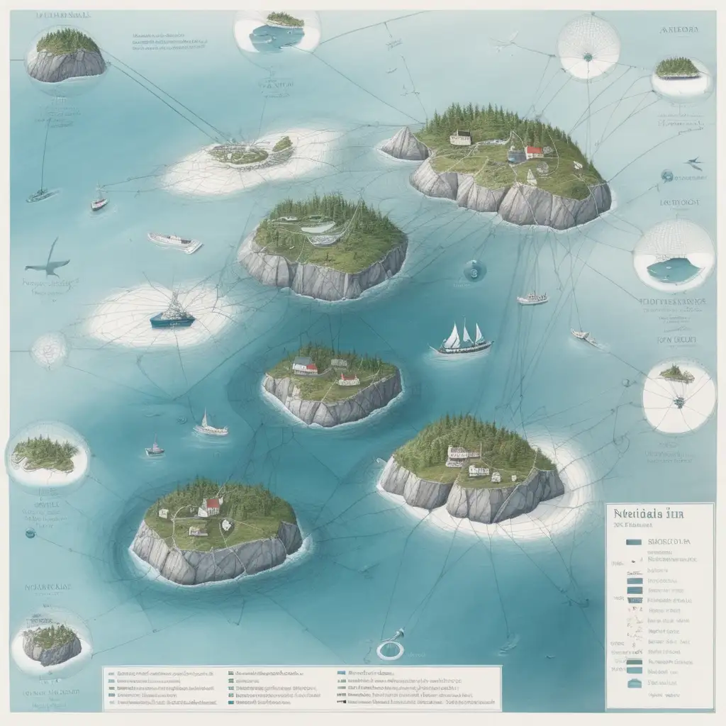 Nordic Seas Islands Symbolizing Networks