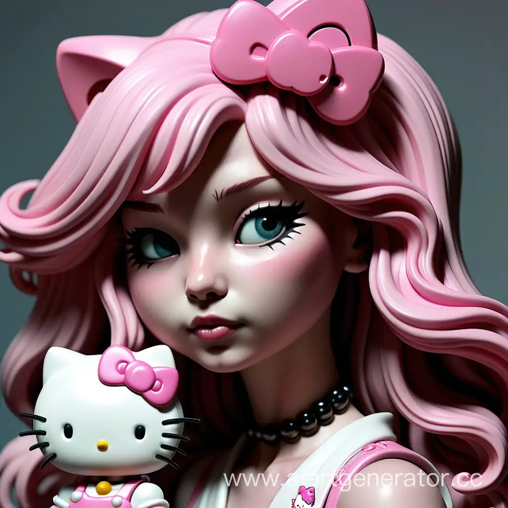 Adorable-Hello-Kitty-with-Pink-Long-Hair-and-Playful-Accessories