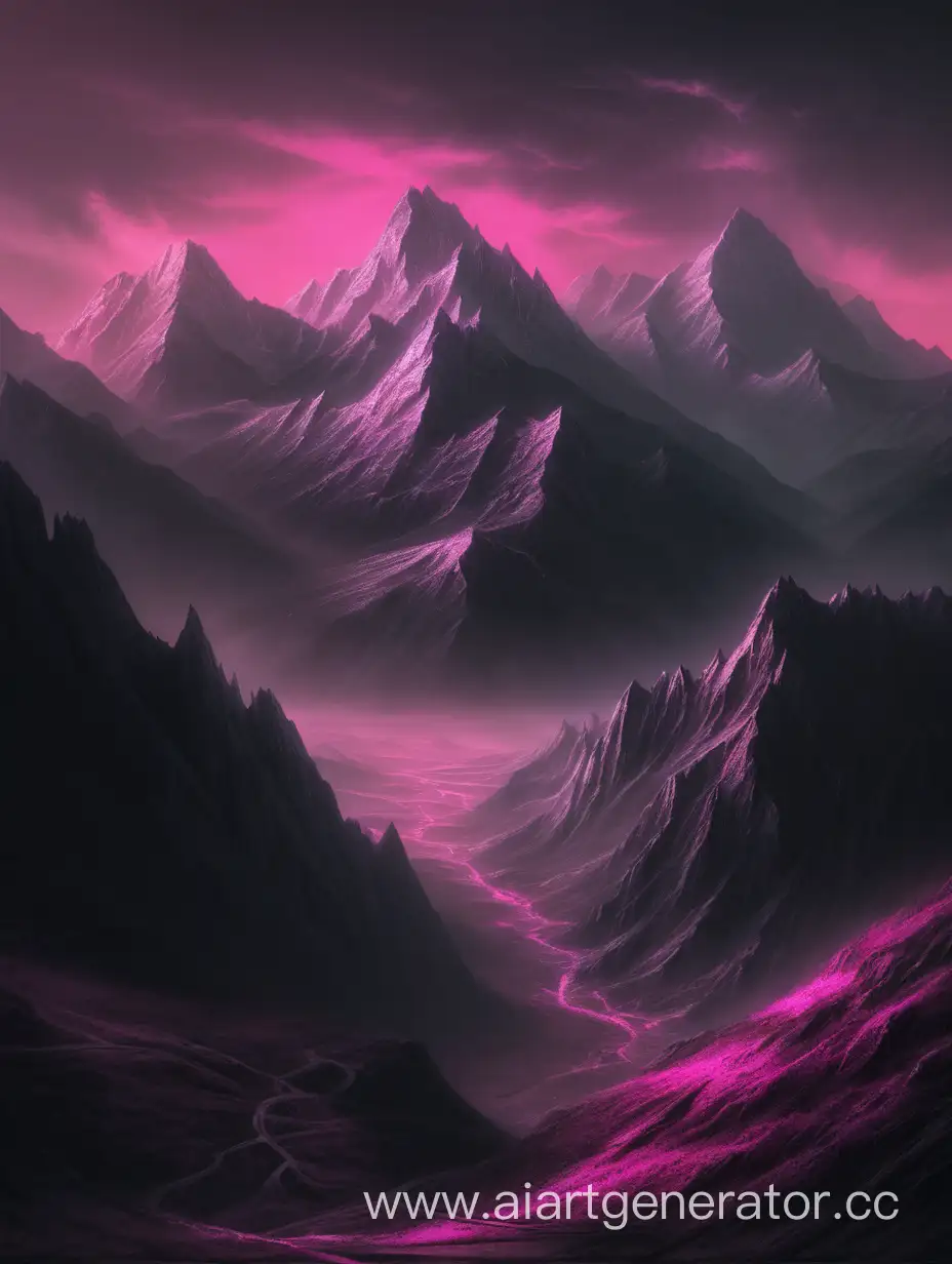 Ethereal-Twilight-Mystical-Mountain-Range-with-Shifting-Dark-to-Pink-Hues