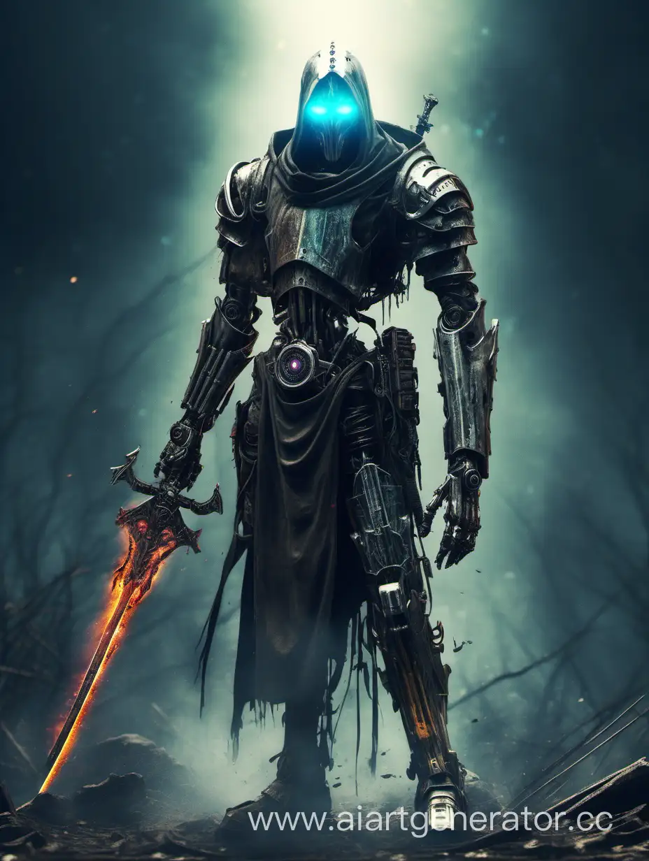 Cyberpunk-Phantom-Robot-with-Sword-in-Dark-Souls-Style