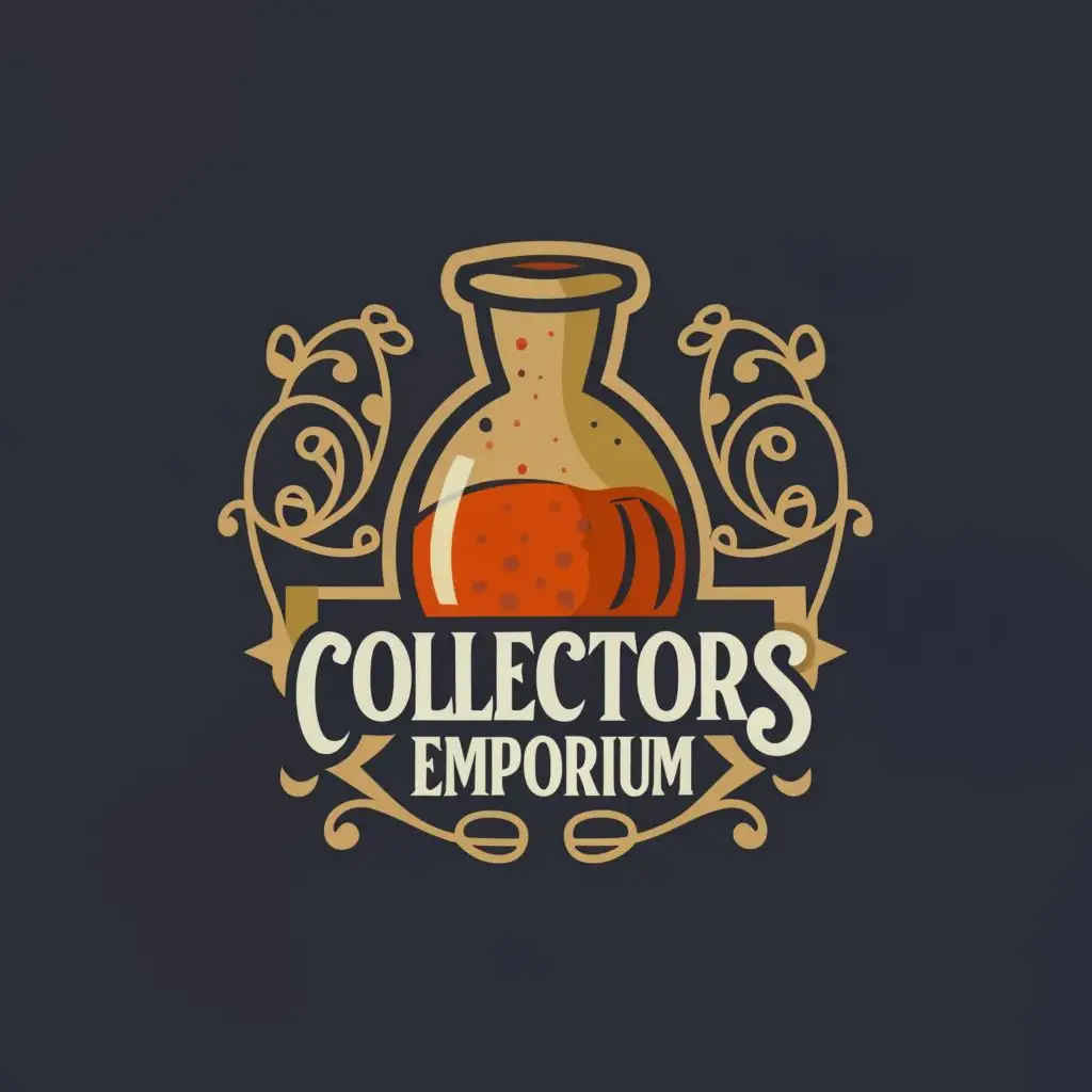 logo, potion, with the text "collectors emporium", typography, be used in Retail industry