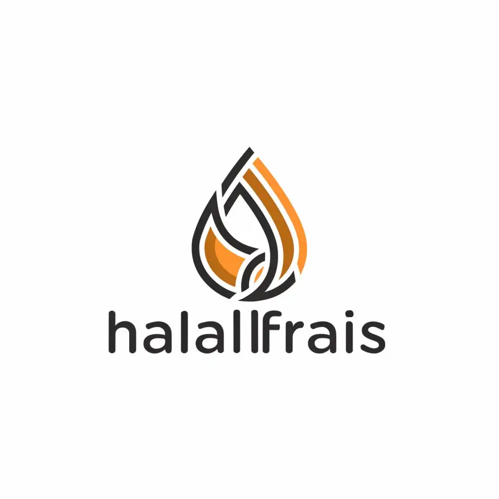 a logo design,with the text "hallalfrais", main symbol:online sale of halal products,Moderate,be used in Restaurant industry,clear background