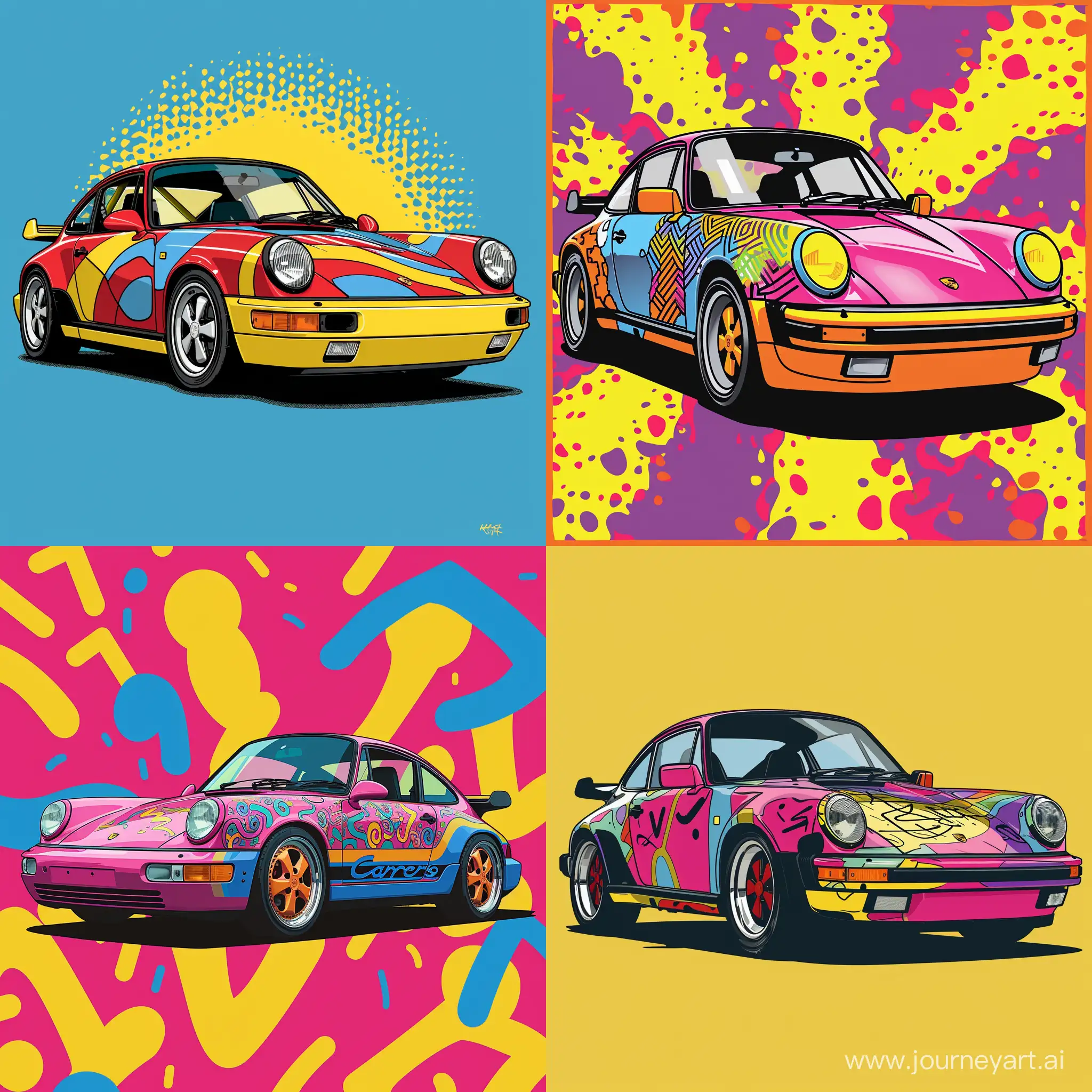 Keith-Haring-Inspired-Pop-Art-Porsche-911-Design