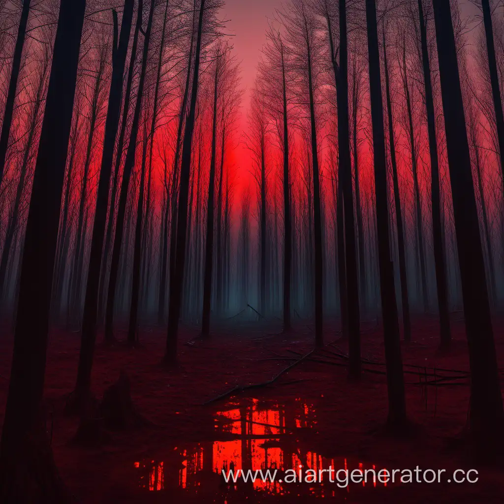 Mysterious-Crimson-Sunrise-in-Enchanted-Woods