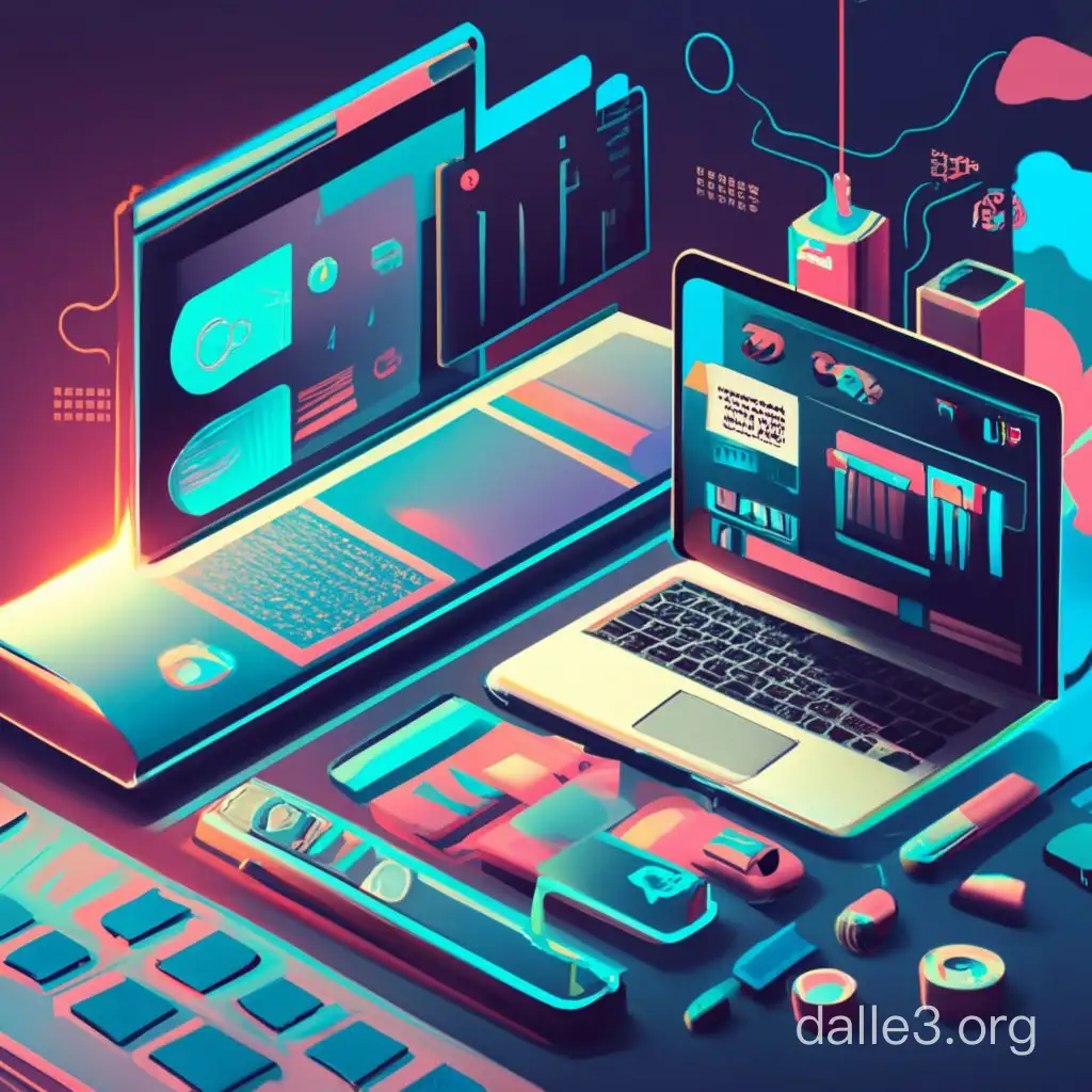 Realistic Software Interface Design Concept Print | Dalle3 AI
