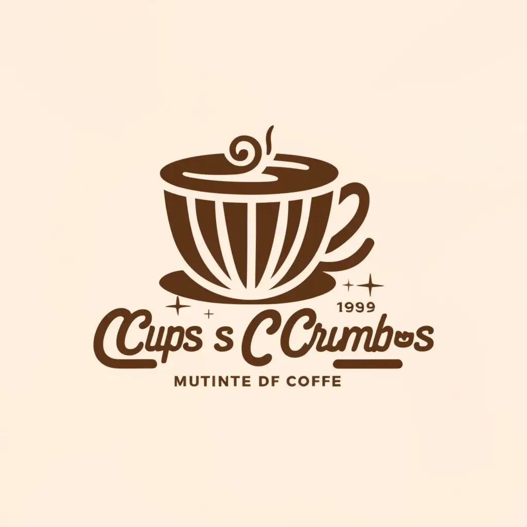 LOGO-Design-For-Cups-n-Crumbs-Elegant-Coffee-Cup-Concept-for-Restaurant-Branding