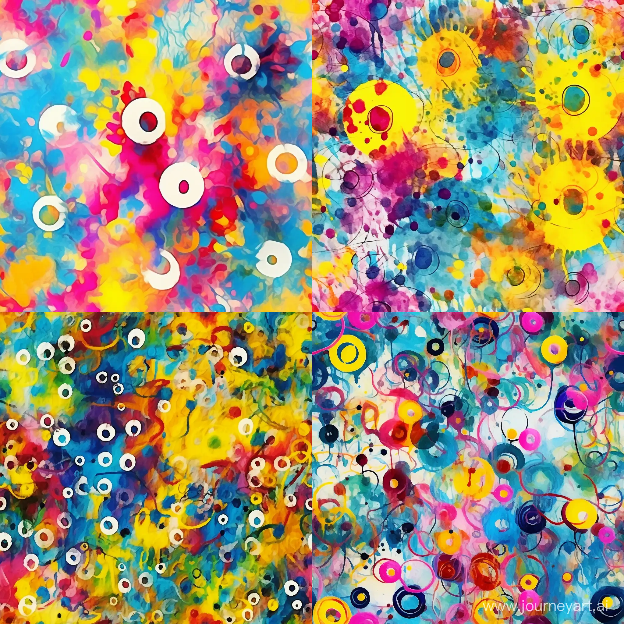 Ethereal-Pop-Art-Joyous-Emojis-Dance-on-Watercolor-Canvas