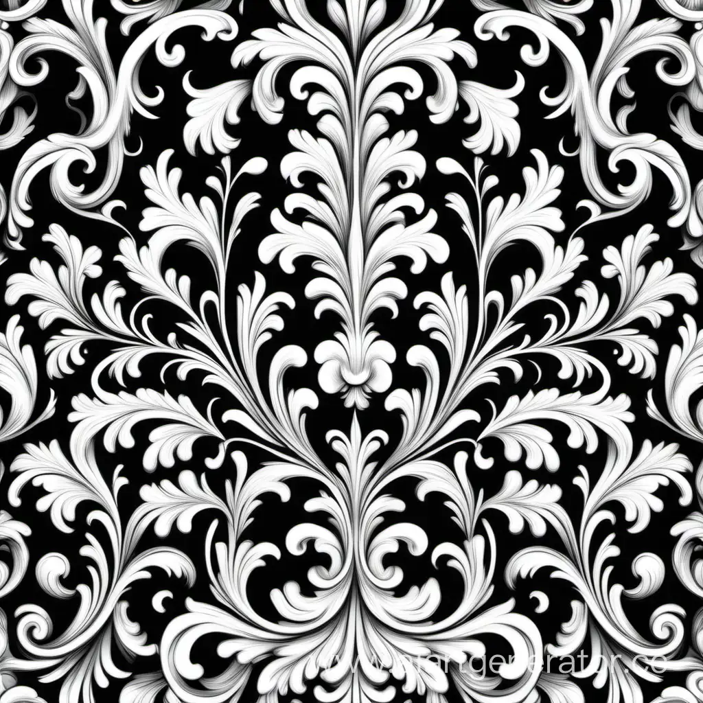 Elegant-Baroque-Floral-Pattern-in-Timeless-Monochrome-Vector-Illustration