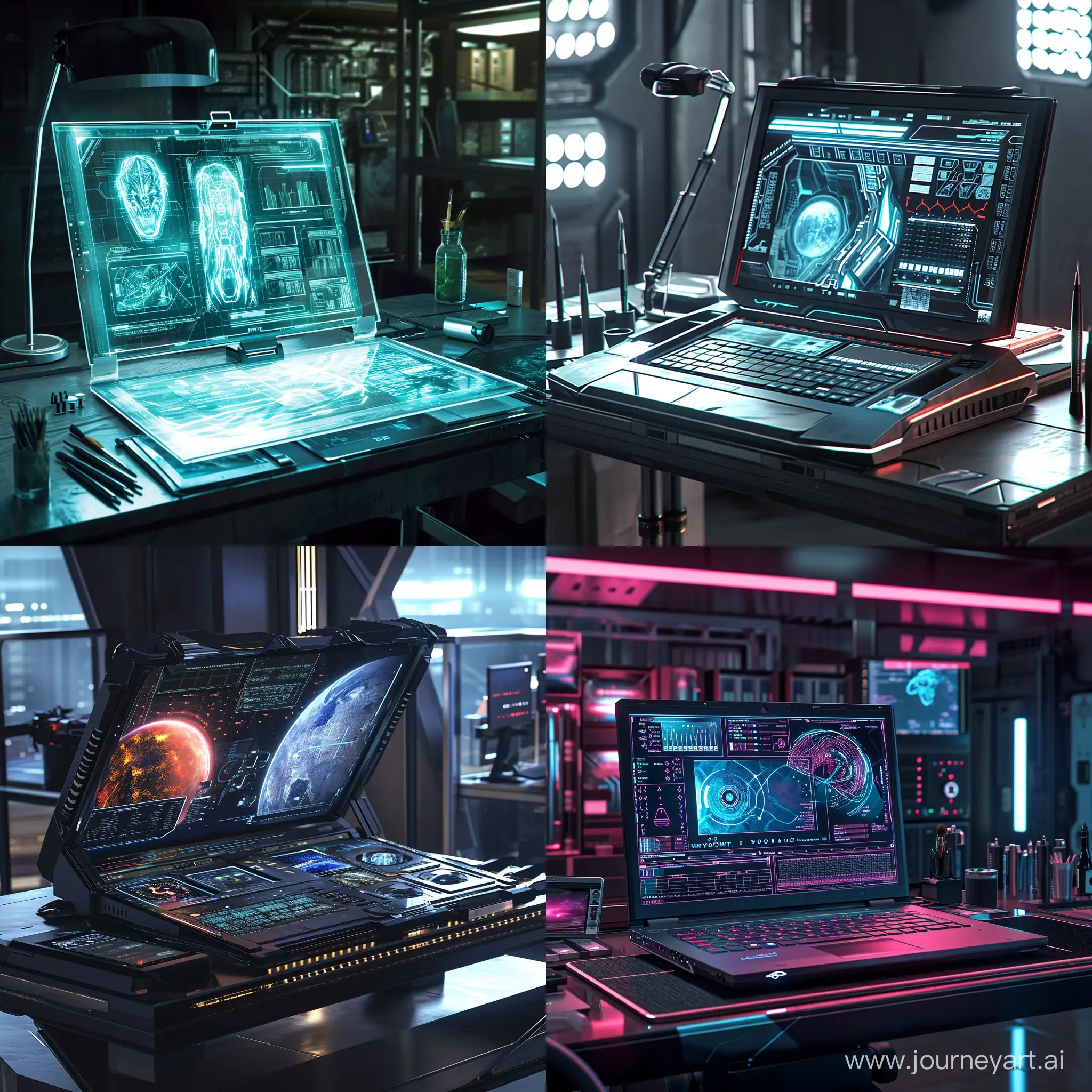 Futuristic laptop, artstation, science fiction --v 6