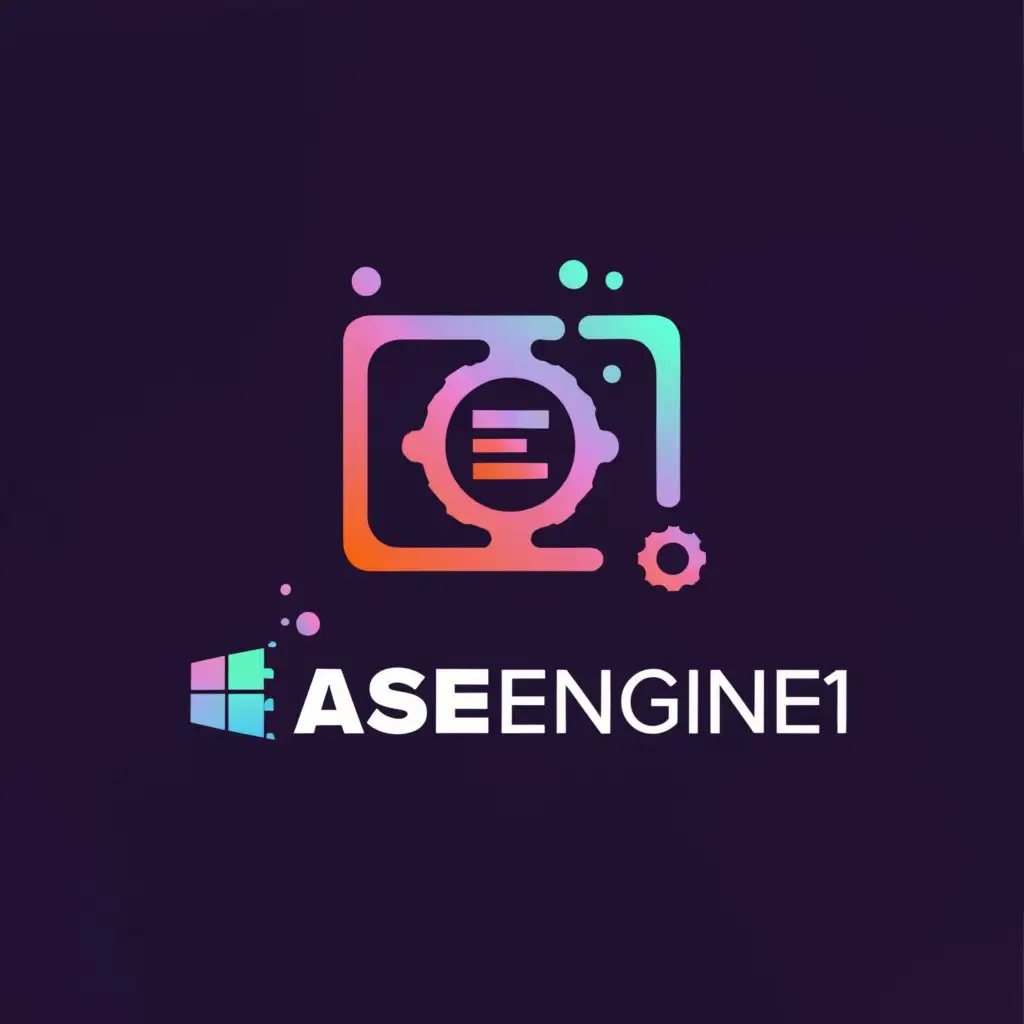 a logo design,with the text "Ease Engine", main symbol:a window on a computer screen in windows 11,complex,be used in Technology industry,clear background