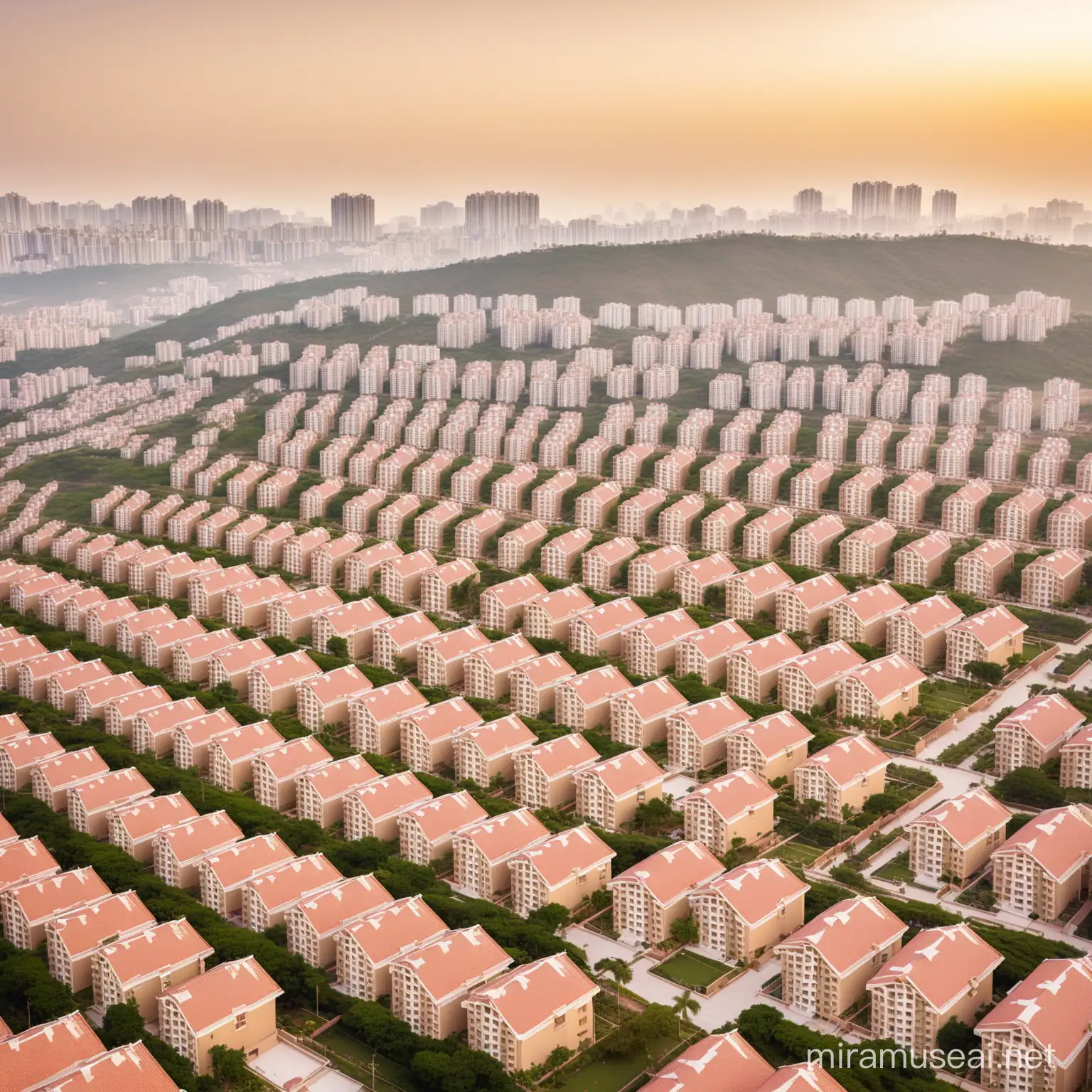 Urban Skyline with Modern Architecture and Luxurious Residential Buildings