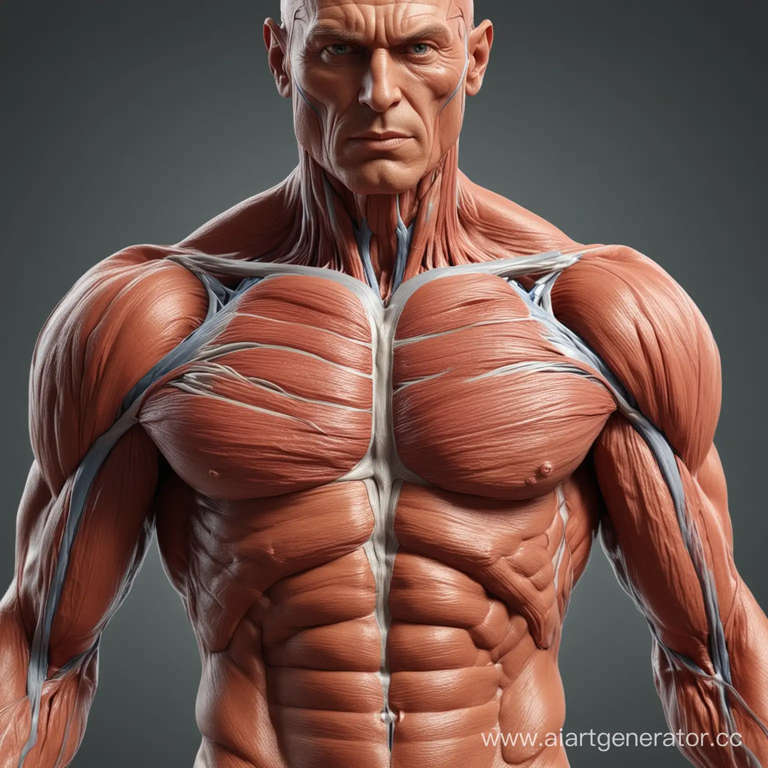 3d строение мышц человека 