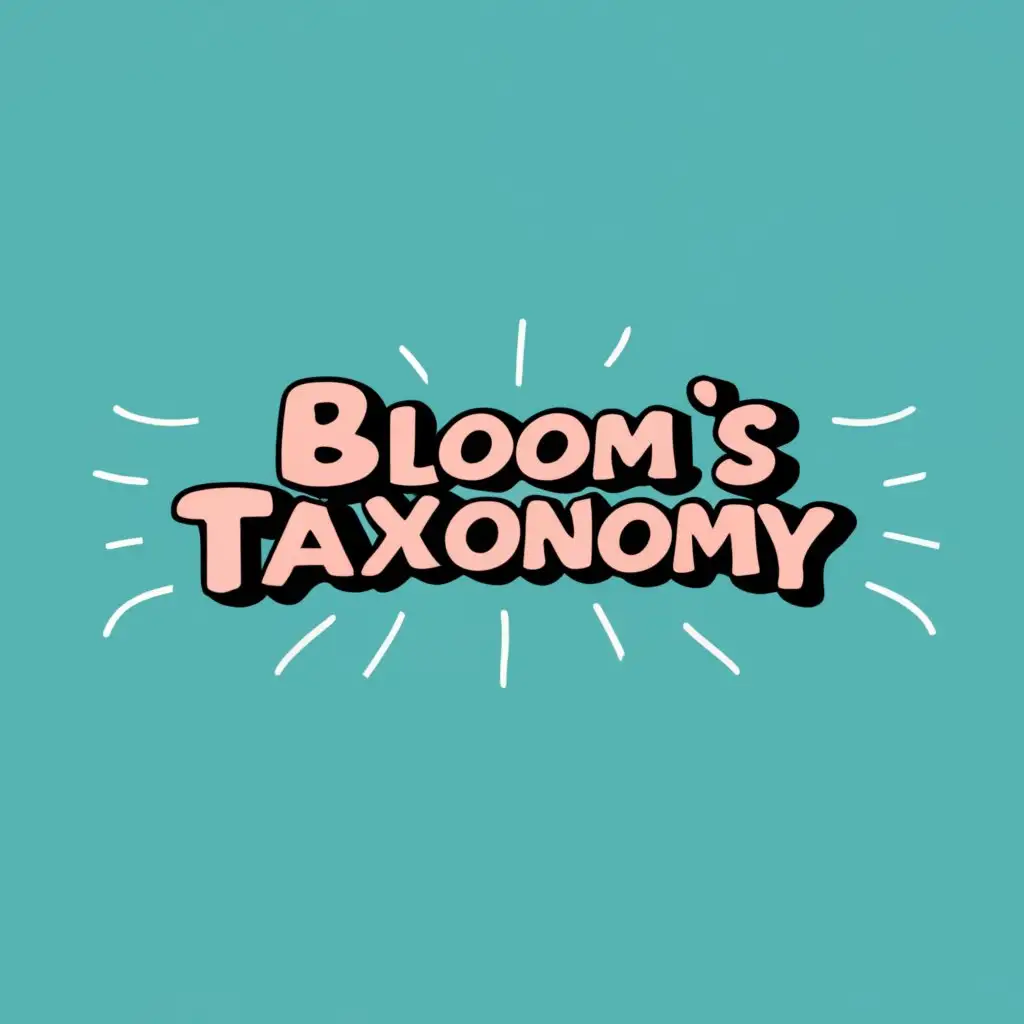 logo, education, with the text "Bloom's Taxonomy", typography