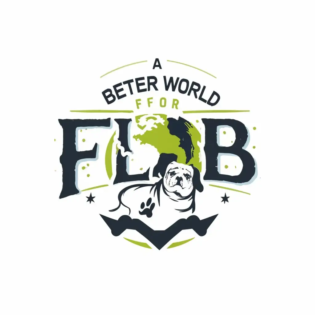 logo, A better world for dogs, with the text "Flab", typography, be used in Animals Pets industry