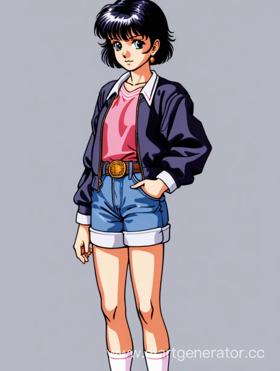 Fashionable-80s-Sprite-Rich-Girl-with-Short-Black-Hair-in-a-Visual-Novel