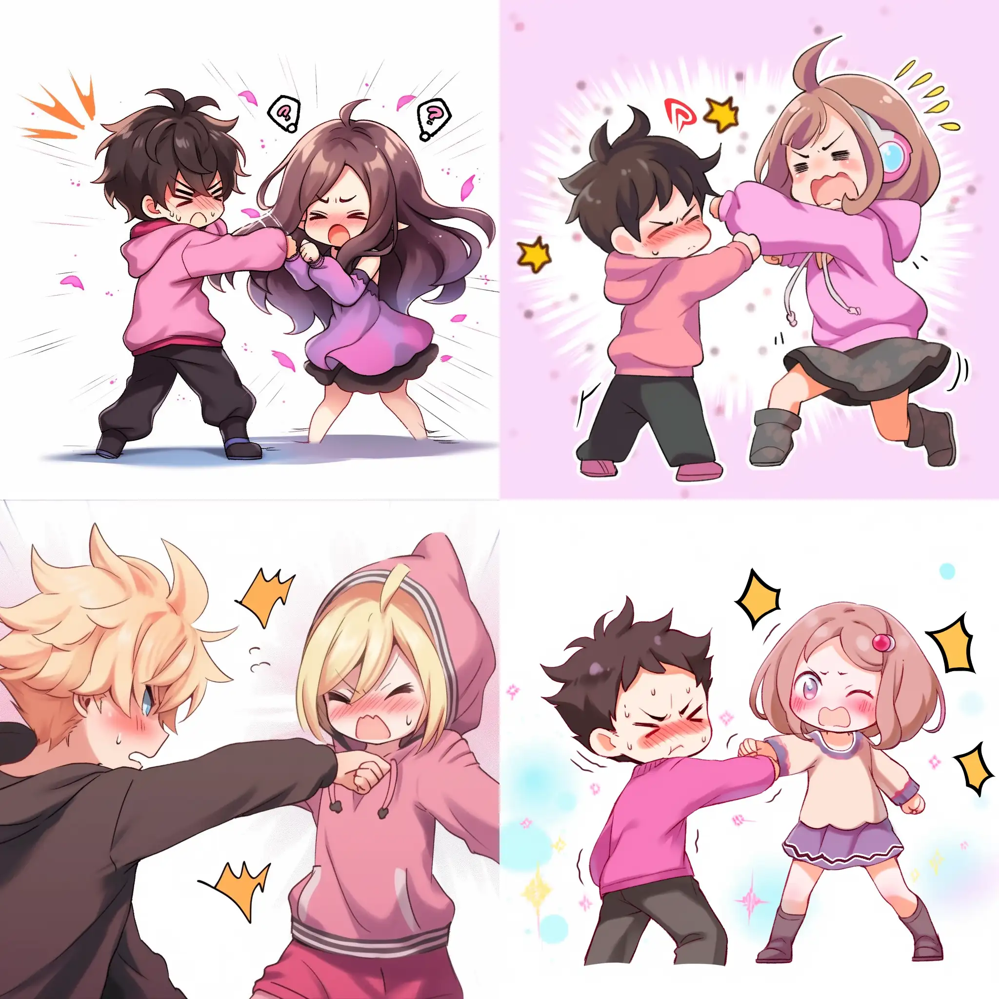Chibi-Girl-Playfully-Slapping-Boys-Face-with-Motion-Blur