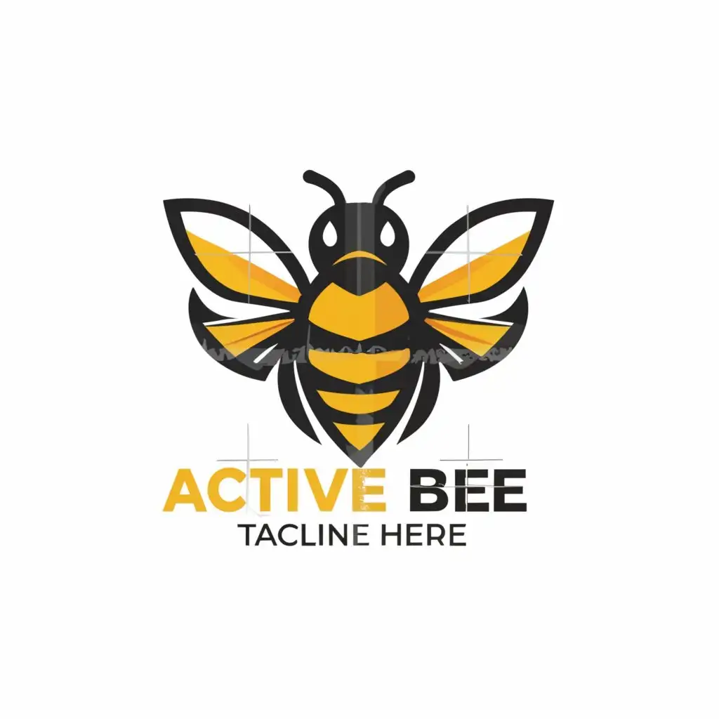 a logo design,with the text "active bee", main symbol:bee,Moderate,be used in Travel industry,clear background