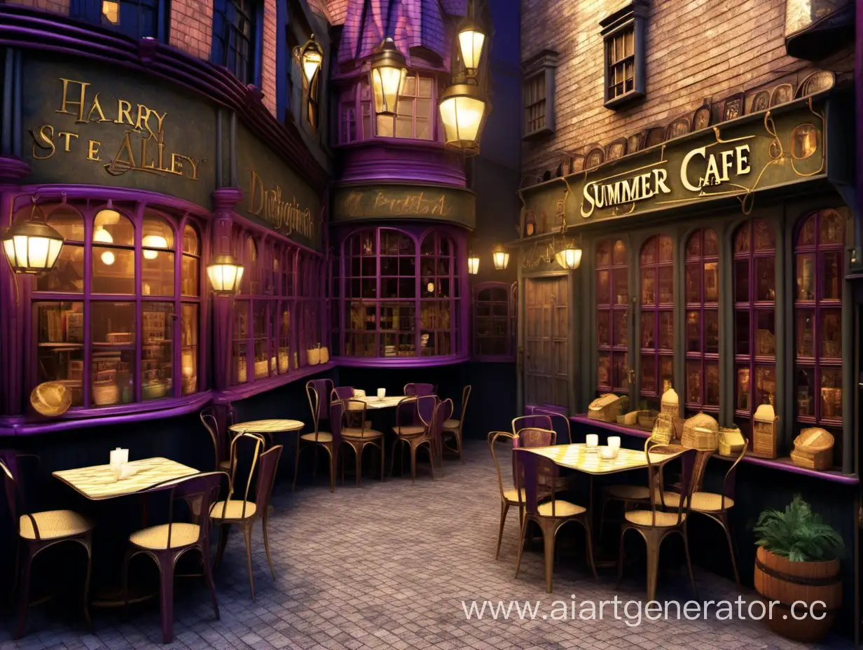 Летнее кафе в стиле Косого Переулка из Гарри Поттера
