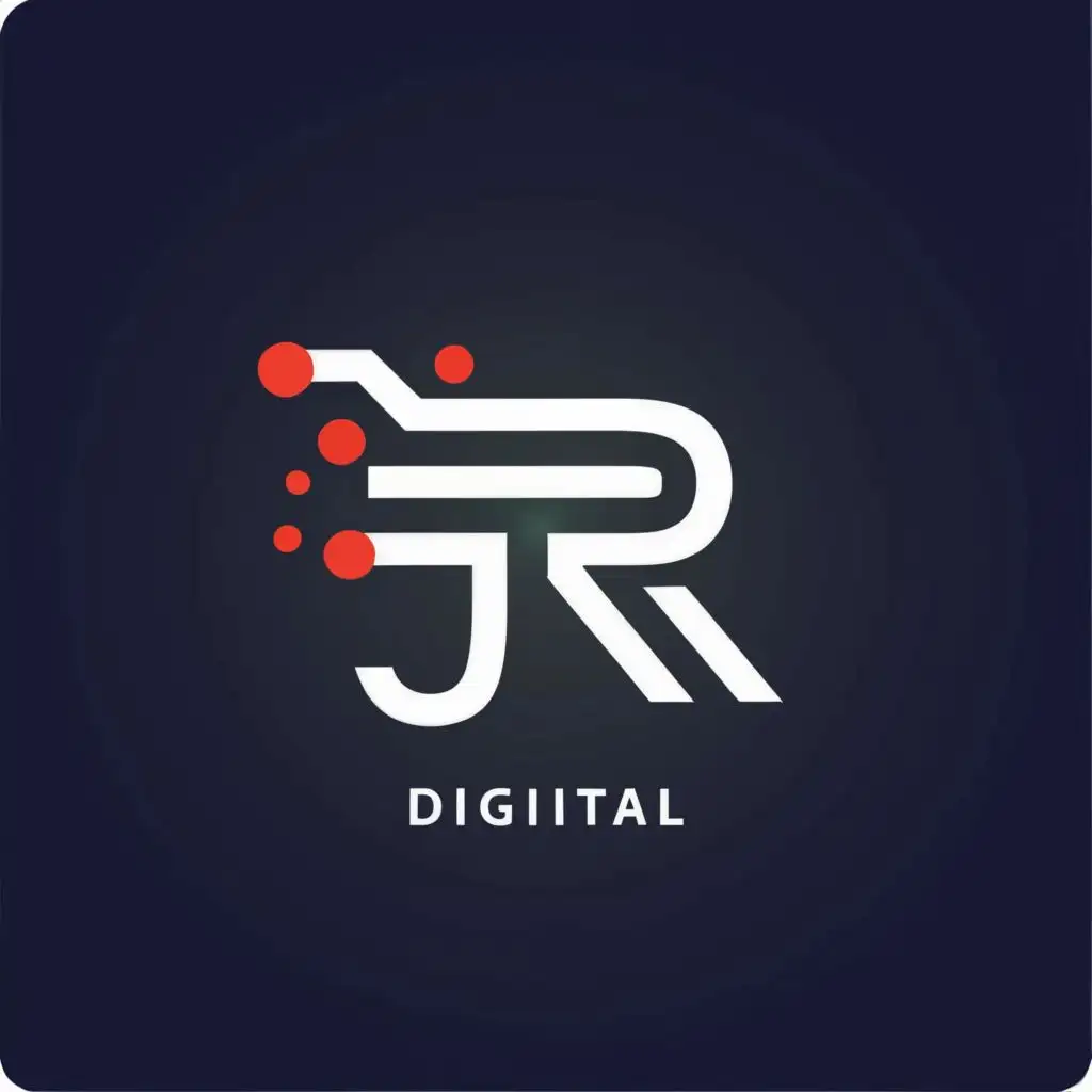 logo, J R, with the text "JR DIGITAL", typography, be used in Finance industry