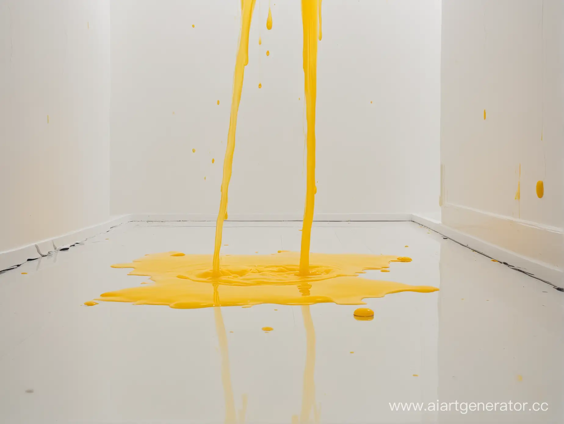 Vibrant-Yellow-Liquid-Cascading-in-White-Space