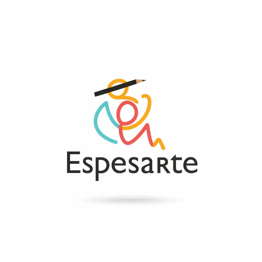 a logo design,with the text "espresarte", main symbol:art child learning,Moderate,be used in Education industry,clear background