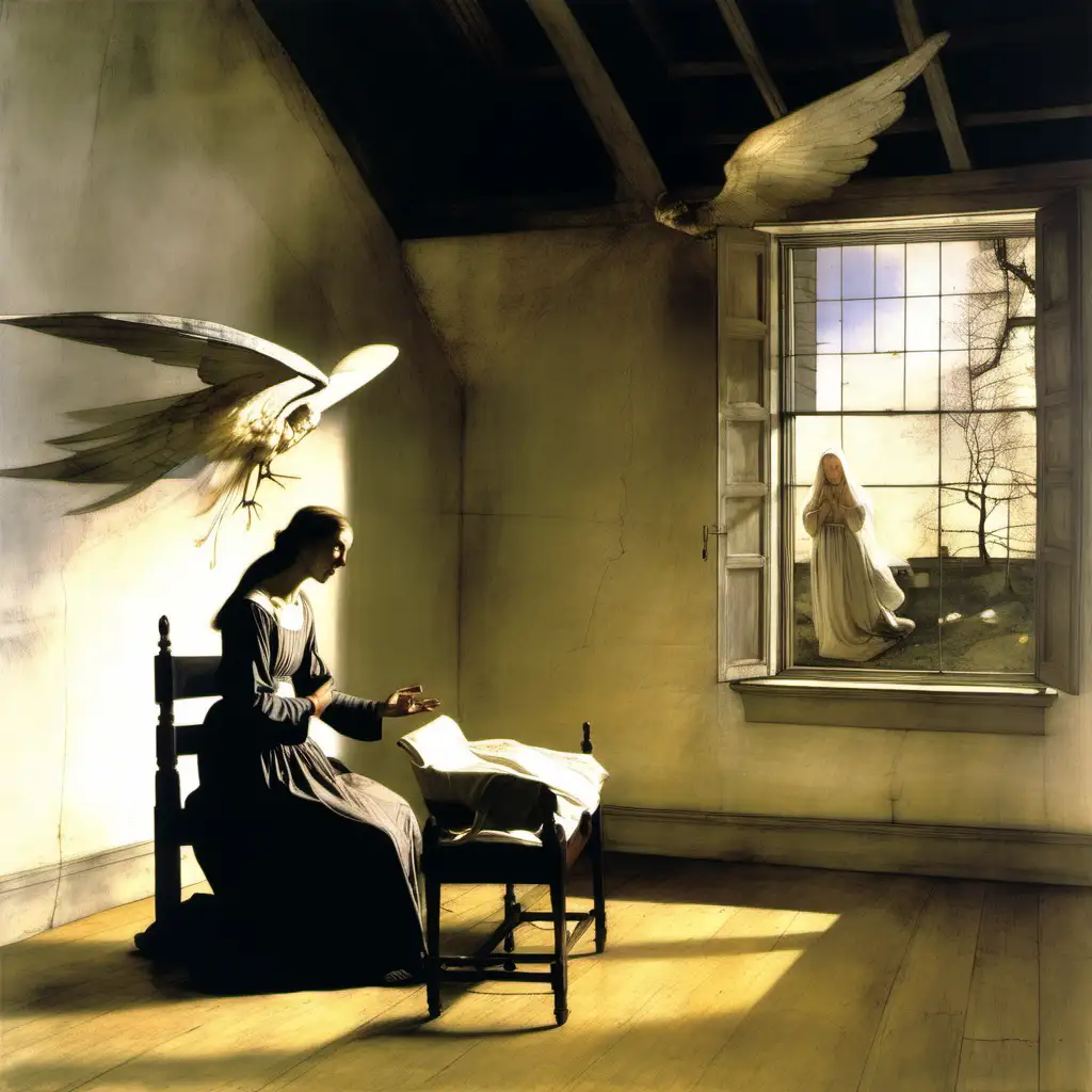 Andrew Wyeth Painting Depicting the Annunciation
