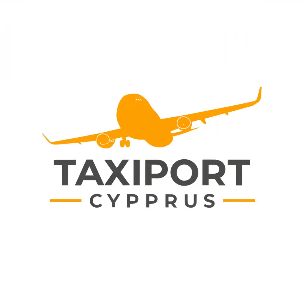 a logo design,with the text "TaxiPort Cyprus", main symbol:Airplane taxi,Moderate,be used in Travel industry,clear background