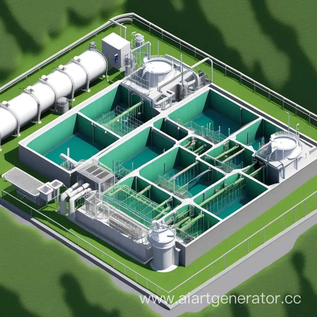 Efficient-Isometric-View-of-Secondary-Treatment-Unit-in-Wastewater-Plant