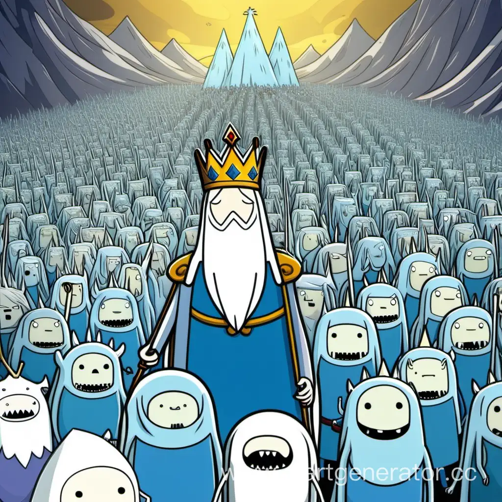 Ice King and his army in Adventure Time