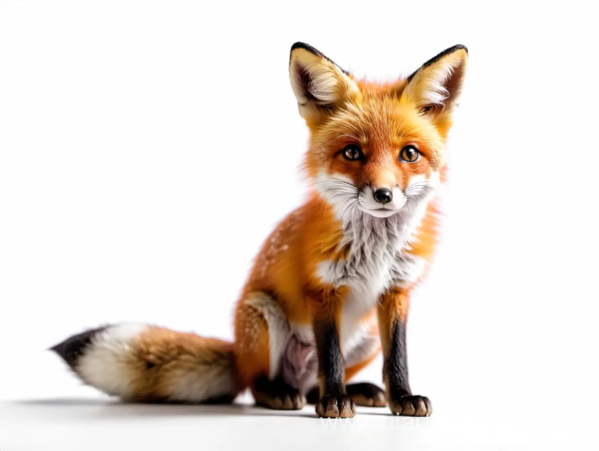 Adorable-Little-Fox-on-a-Clean-White-Background