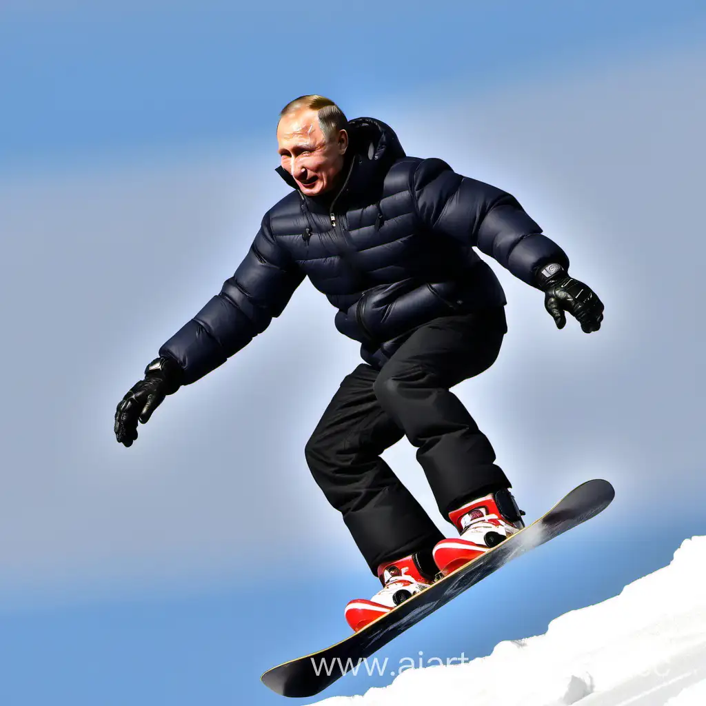 Владимир Путин обнаружил талант к фристайлу на сноуборде и выиграл чемпионат по экстремальным видам спорта
