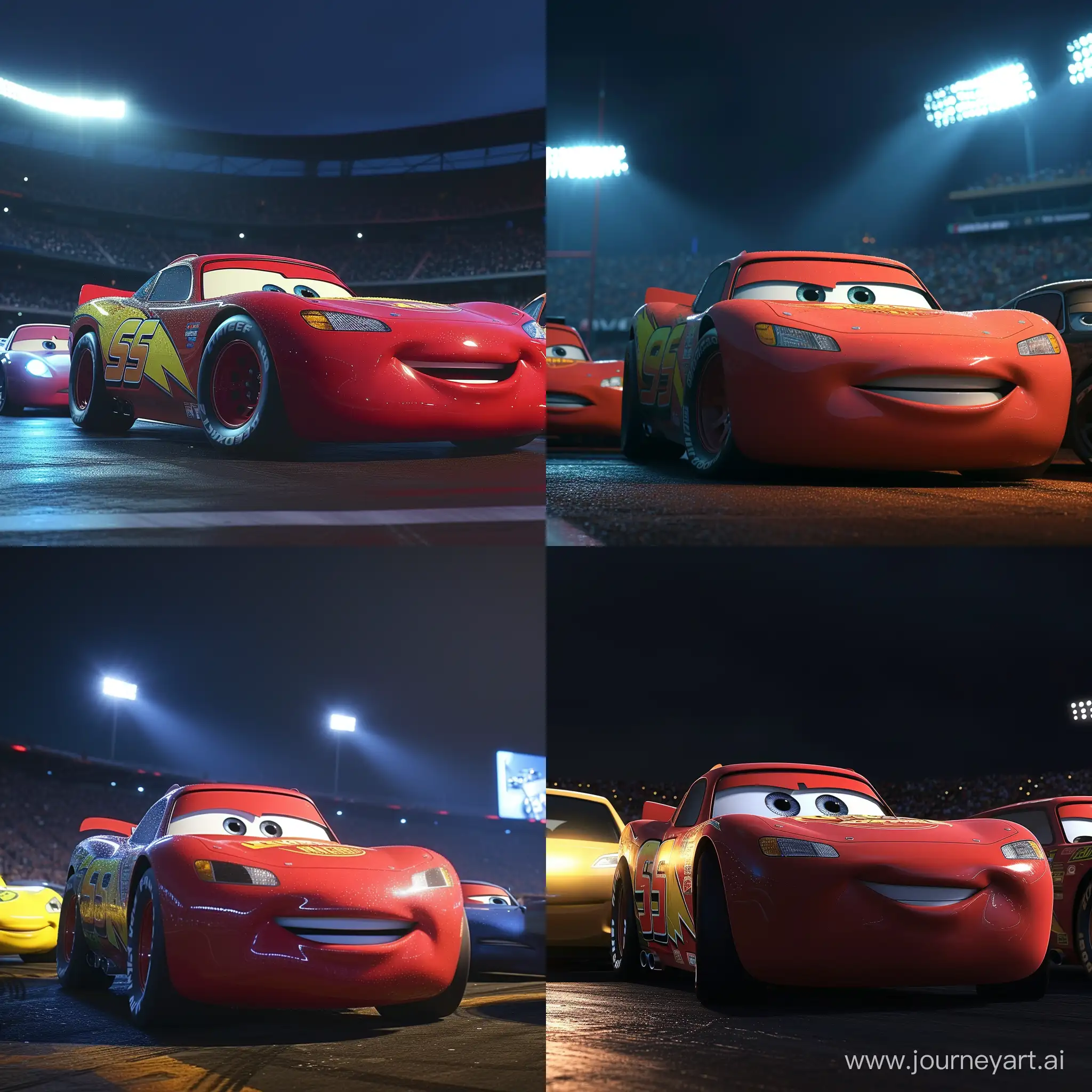 Speed-Thrills-Lightning-McQueen-Dominates-the-Night-Race
