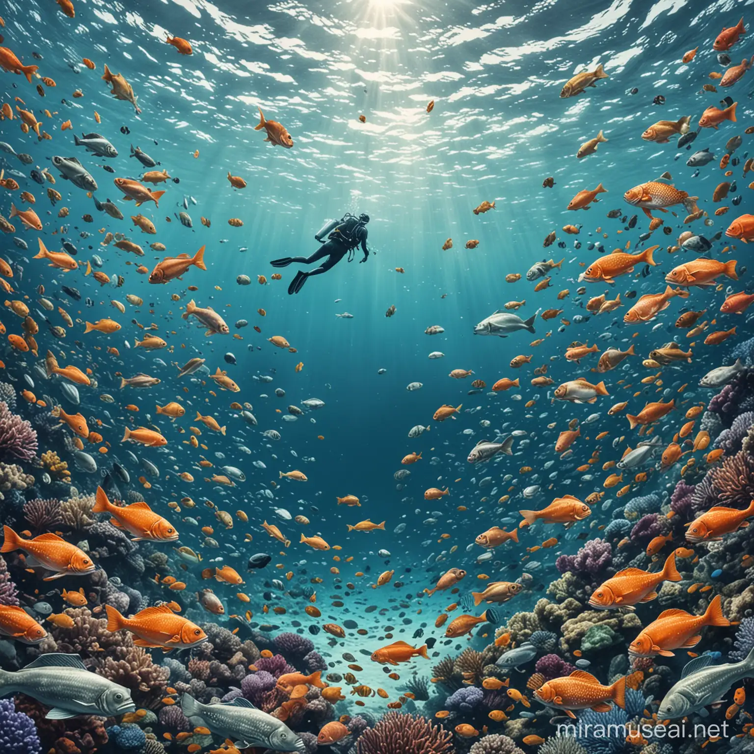 Diver Searching in Vast Ocean of Fish for Specific Content